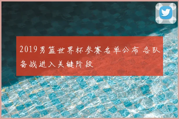 2019男篮世界杯参赛名单公布 各队备战进入关键阶段